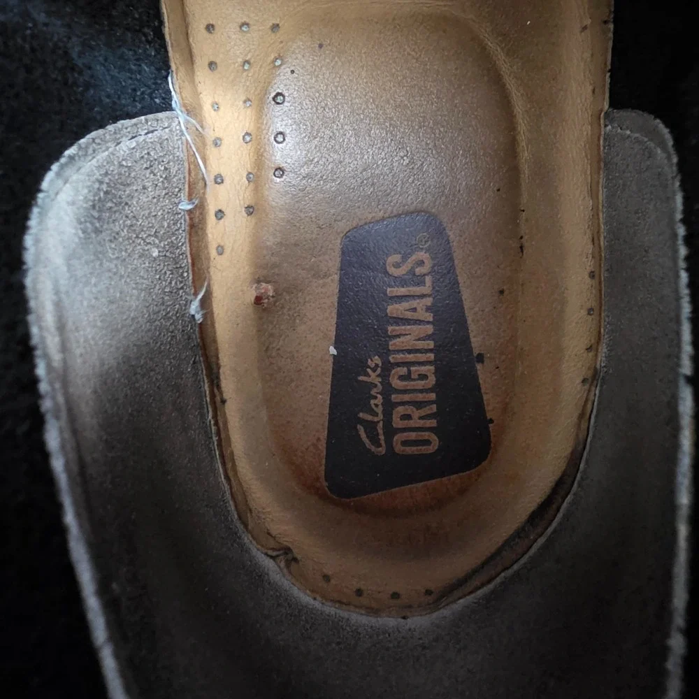 Clarks Originals Chukka Boots Mens 8‎ M Black Desert Leather Ankle Shoes 21621